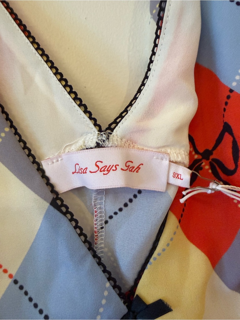 NWT Lisa Says Gah The Lia in Cirque Argyle - Picture 7 of 8